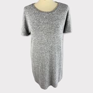 Lucky Brand Small Gray Dress Short Sleeve Viscose Polester Spandex Blend